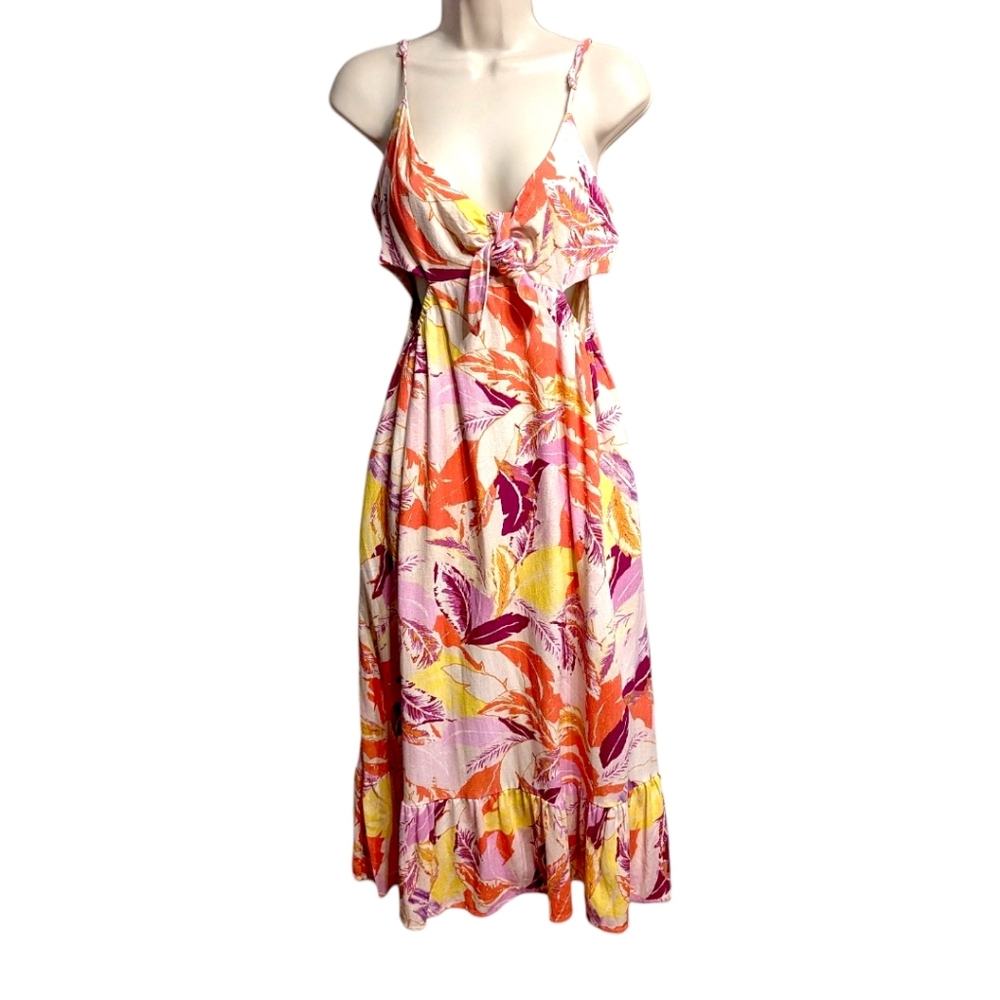 ⭐ NWT!! Aqua Gorgeous Floral Spaghetti Strap Sundress With Pockets! - Picture 7 of 11